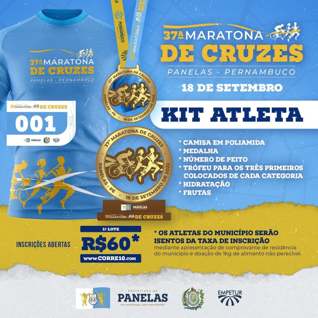 Cartaz Maratona de Cruzes - Evento Esportivo