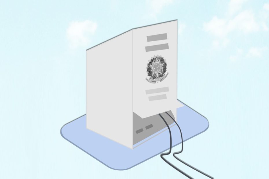 urna eletrônica - cabine votação
